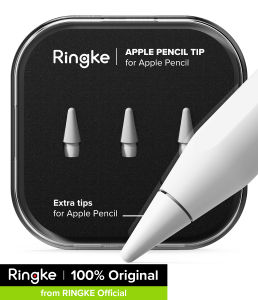 Ringke Apple Pencil HB Tips [3 Pack] Compatible with All Generations 1st 2nd USB-C Premium POM Smooth Paper-Like Pressure Sensitivity Wear-Resistant