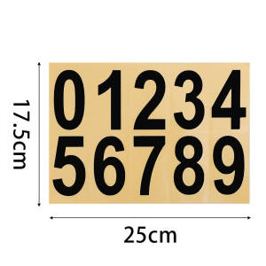 3Sheets/set Car Reflective License Plate Letter Label Stickers Mailbox Door Plate Number Waterproof Sunscreen Invisible Stickers Vinyl Sticker