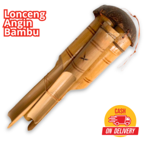 Bel Angin Bel Bambu Lonceng Bambu Kepala Batok/Tempurung Motif Bakar