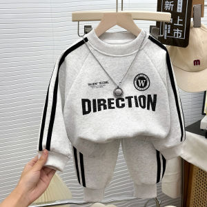 Childrens sweatshirt set baby sweatshirt sweatpants pullover boys and girls sportswear childrens outerwear