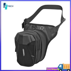 [ VKTECH ] Mens Outdoor Adventure Bag - Expandable Crossbody Drop Leg Side Bag for Cycling and Riding Stylish in Charcoal