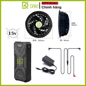 bộ quạt pin áo điều hòa cao cấp  QUẠT 15V ] [ bộ đầy đủ Pin + quạt + sạc + dây nối