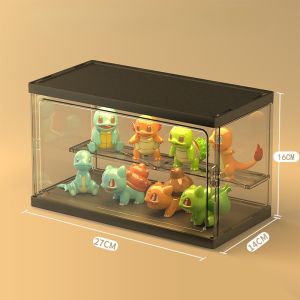 Transparent Blind Box Showcase Racks Figures Display Case Toy Doll Model Collectible Storage Box Desktop Organizer