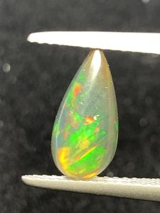 O257 แบล็คโอปอลเอธิโอเปีย black opal ethiopia อบรมควัน น้ำหนัก 0.80 กะรัต ขนาด 12x5.8x2.2 มม