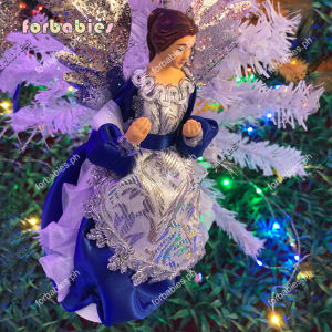 Christmas tree Top Angel Christmas decorationsgoldredsilver.bule.Christmas decor