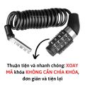 Khóa Xe Đạp Thể Thao Chống Trộm, Khóa Số Dây Gắn Yên Xe Đạp Không Cần Chìa Khóa. 