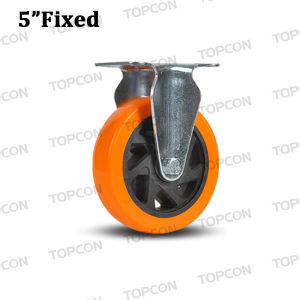 PU Orange CASTER WHEEL 1.5/2/3/4/5-inches Fixed (Pushcart Trolley Wheel) Heavy Duty (sold per piece)