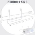 Paper Towel Holder for Wire Shelving 5'' D x 12'' W x 4.5'' H Hanging Paper Towel Holder Wire Shelf Accessories for Camp Dorm Laundry Room Stove Kitchen(Silver). 