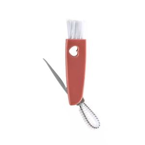 Polocat 3 in 1 Multifunctional Cleaning Brush Bottle Mouth Cap Detail Cup Brush Corner Door and Window Groove Cleaning Brush Dust Removal Brush