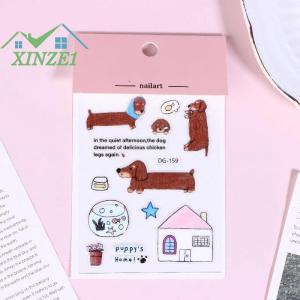 XZ✨✨✨ Dễ Thương Phim Hoạt Hình 3D Mèo Chó Pha Lê Epoxy Nhựa Dán Kawaii DIY Tạp Chí Sticker Cho Điện Thoại Di Động Máy Tính Xách Tay Trang Trí Nội Thất