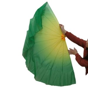OWNNEW Fishbone Veil Fishbone Fan Gradient Color Light Weight Dance Yangko Fan Opening Dance Stage Performance Costume Accessory Flowy Long Opening Stage Props Dance Supplies