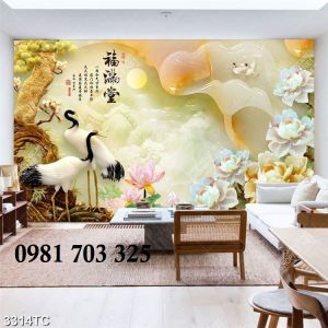 Tranh gạch 3D sứ ngọc trang trí đẹp