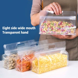 50pcs Matte Stand Up Pouch Chicken Pouch Bag Resealable With Handle For Freezer Organizer