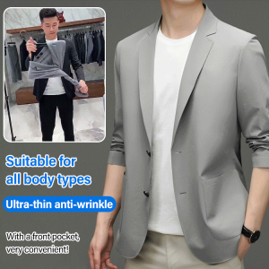 Mens Ice Silk Suit  Super Thin Breathable and High Elasticity