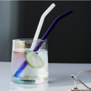 SET 10 Cái Ống Hút Uống Nước Chất Liệu Thủy Tinh 6mm X 200mm Tái Sử Dụng Được Nhiều Lần