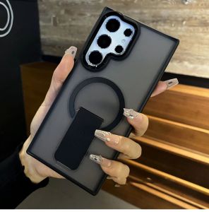 For S25 Ultra Kick-stand Bracket for Case for Samsung Galaxy S25Edge S25 S24 S23 Ultra Plus Invisible Holder PC Cover