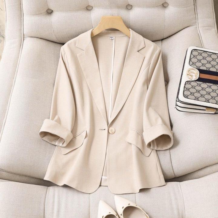 Women's Summer Casual Blazers New Fashion Thin Jackets Suit Top