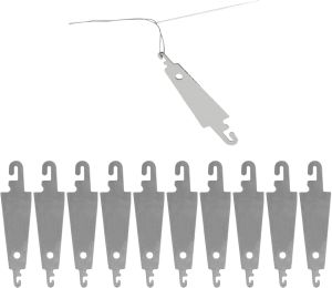 10 unit Stainless Steel Hook Needle Threader sulaman Cross Stitch Needle Threading Tools mesin tangan jahit alat DIY Threaders jarum untuk jarum mata besar DIY aksesori bekalan jahit