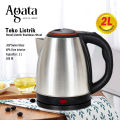 Teko Listrik Stainless Steel Electric Kettle Pemanas Air Electric Kettle Besar Otomatis 2.0L. 