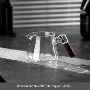 Bincoo Coffee Filter Cup Dripper Set Hand Brewing Coffee Pot Set Wooden Glass (450/600ml)