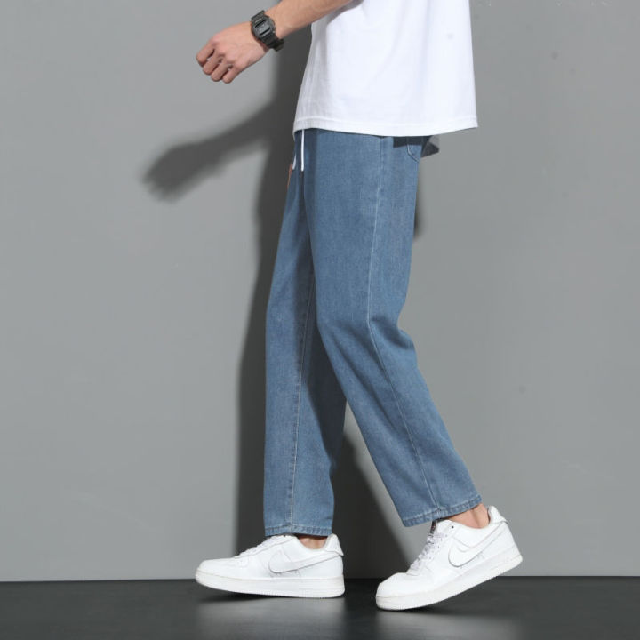 Emmiol Spedizione gratua 2026 Jeans larghi con dettaglio patch da uomo Blu navy XL di Loose Jeans nel negozio online. | EMMIOL
