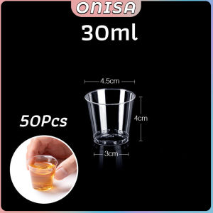 50Pcs Plastic Cups Disposable Shot Cups Dessert Cup Clear Wedding Party Drinking Cups 30mml 50ml