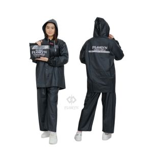 JAS HUJAN RAINCOAT Terbaik Pria Wanita BY FLORYN Anti Rembes HITAM