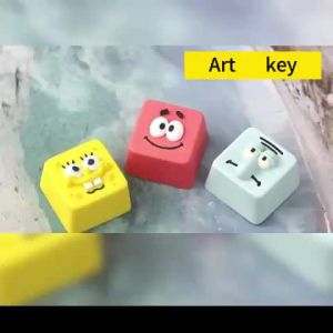 Art key artisan keycap SpongeBob SquarePants keycap Hand made Resin keycap mechanical keyboard keycap personalized keycap customized keycap-152c4c8b