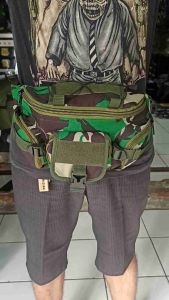 tas pinggang loreng malvinas/ tas pinggang tni/waistbag loreng