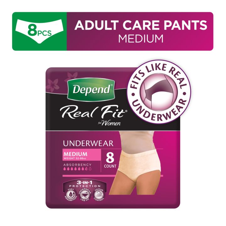 DEPEND RealFit Underwear FEMALE M 8pcs