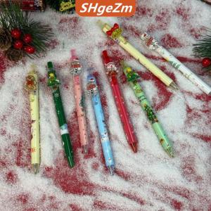 [COD] SHgeZm 5 10pcs dễ thương giáng sinh bút phim hoạt hình Santa Claus Snowman Elk nhấn Gel bút văn phòng đồ dùng học sinh văn phòng phẩm quà tặng