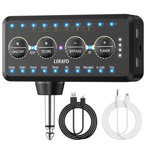 LEKATO Electric Guitar Amplifier Plug In with Multi Effects Delay Reverb All-in-one Portable Guitar Amp