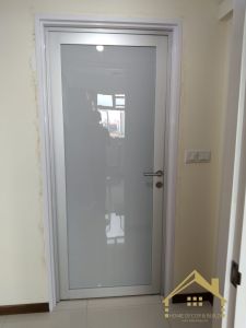 Aluminium Swing Door with Acrylic Panel for Toilet Kitchen Entrance Store Room Service Yard