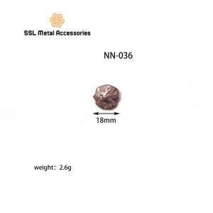 (5 nút) Nút áo thời trang cao cấp mới kim loại hình vỏ sò phong cách hiện đại cho áo vest sơ mi NN-036 18mm 28mm