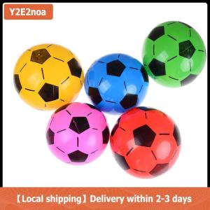 【Local shipping】 1PC Inflatable PVC Football Soccer Ball Kids Children Beach Pool Sports Ball Toy