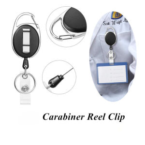 Retractable Badge Reel with Card Holder Reel Clip Key Ring Retractable ID Card Holder Key Chain Holders for Office Name Tag