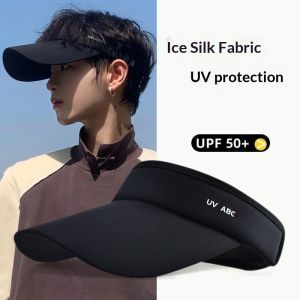 SERENEGLOW Ice Silk Sun Protection Visor Cap Big Brim Breathable and UV-Resistant UPF50 Outdoor Summer Fashion Sun Hat