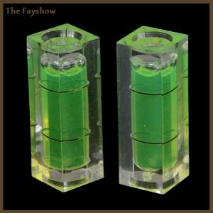 [The Fayshow] 2pcs สี่เหลี่ยมผืนผ้า Cube Spirit ระดับฟองสบู่วัดระดับไม้บรรทัดเครื่องมือตรวจจับ