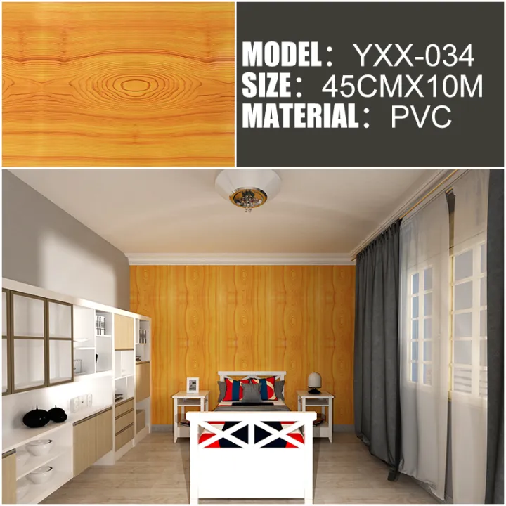 wood%20wallpaper%20sticker%20waterproof%2010metersX45cm%20PVC%20wallpaper%20room%20design%20wall%20door%20Sticker%20PVC%20wooden%20self%20adhesive%20wall%20sticker%20home%20decor%20-%20Image%209