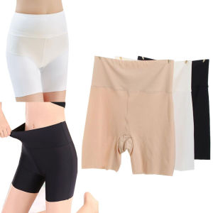 Yingbao L-4XL 3pcs Ice Silk Safety Pants for Women Seamless Stretch Summer Big Size High Waist Ladies Short Legging  Plus Size
