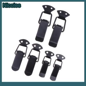 [Nicoles] 2Pcs Latch Catch Duck-mouth Buckle Hook Wooden Box Hasps Clamp Iron Spring Catch Clasp Loaded Draw Toggle Clamp Hasps