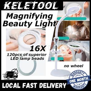 cold light shadowless lamp Magnifying lamp 16X LED beauty Floor Stand Lamp Beauty Facial Light For Salon Nail Tattoo