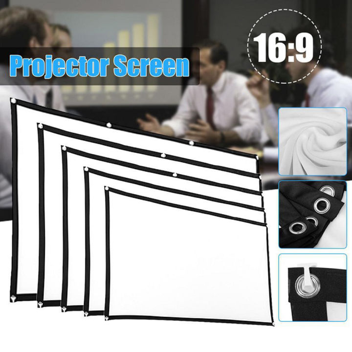 Rèm Máy Chiếu Đơn Giản, Màn Hình Chiếu Hiển Thị 16:9 HD Tại Nhà Văn Phòng Vật Tư Máy Chiếu