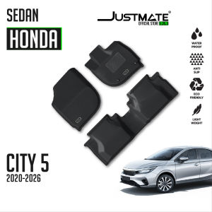 JUSTMATE HONDA พรมปูพื้นรถยนต์ CITY 2020 - 2026 SEDAN 4 ประตู ใช้ได้กับ น้ำมัน และ e:HEV