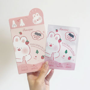 Fanxiyue Strawberry Blackhead Remover Patch 10 Sheet-type peel-off nose mask for deep acne cleansing available in offline chain stores