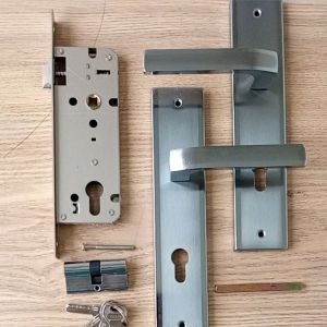 Kunci pintu rumah komplit isi ukuran besar 25 cm / Handle set mesin minimalis Stainless anti karat