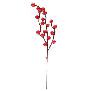Artificial Red berry branch HOLLY FRUIT FLOWER Artificial Flower Bouquet Living Home Decoration CNY 2022 Spring Festival Decor