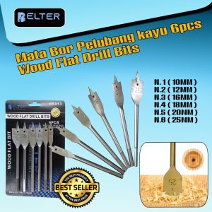 TERLARIS!!! Mata Bor Kayu Kipas Set 6pcs BELTER