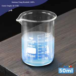 One Two Cups Cangkir Gelas Ukur Takaran Borosilicate Glass 50ml - GG-17