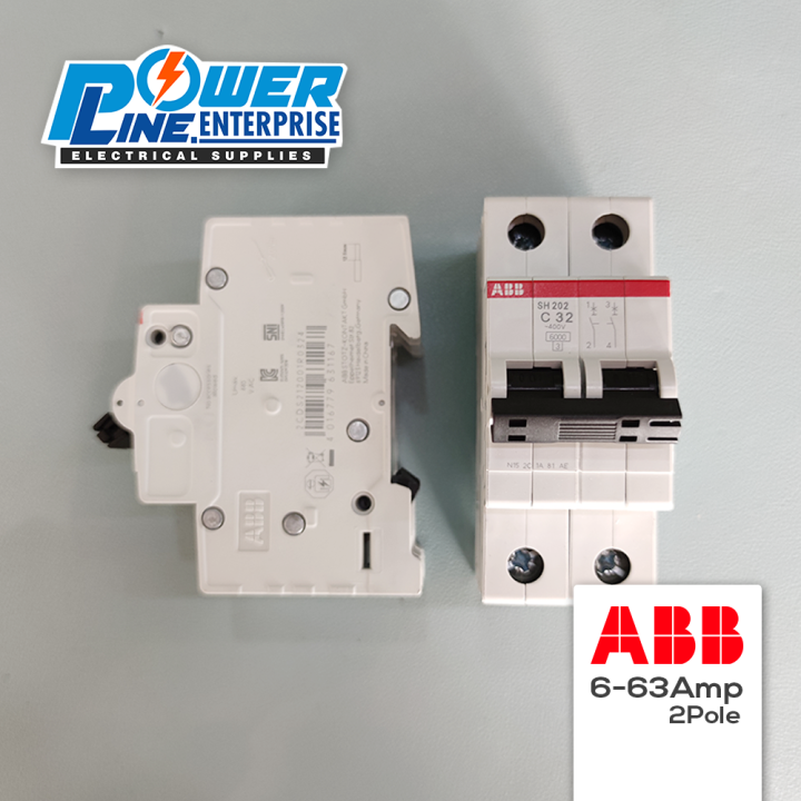 ABB SH202 C 6a - 63a 2 pole - Miniature Circuit breaker | Lazada PH